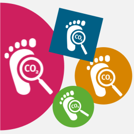 Titelbild_Fußabdruck mit Lupe CO2